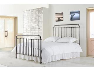 4ft6 Double Black Nickel Traditional Victorian Metal Bed Frame Bedstead
